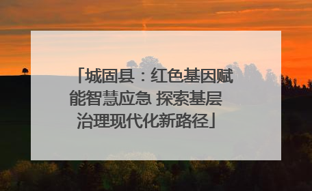 城固县：红色基因赋能智慧应急 探索基层治理现代化新路径