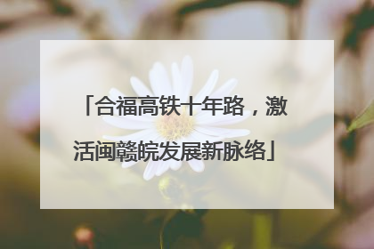 合福高铁十年路，激活闽赣皖发展新脉络