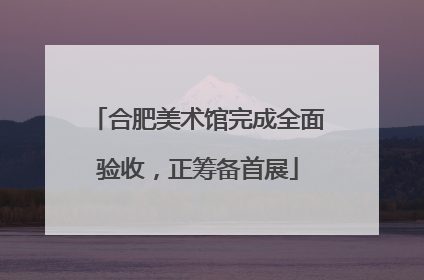 合肥美术馆完成全面验收，正筹备首展