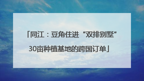 同江：豆角住进“双排别墅” 30亩种植基地的跨国订单
