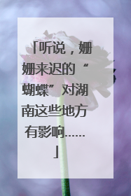 听说，姗姗来迟的“蝴蝶”对湖南这些地方有影响……