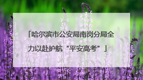 哈尔滨市公安局南岗分局全力以赴护航“平安高考”