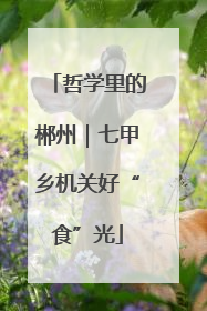 哲学里的郴州｜七甲乡机关好“食”光