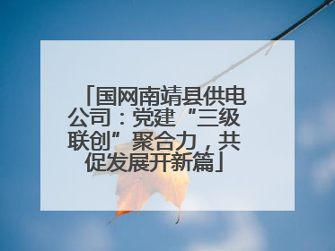 国网南靖县供电公司：党建“三级联创”聚合力，共促发展开新篇
