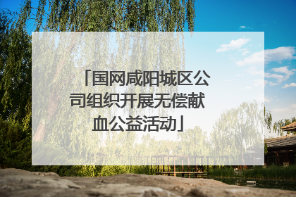 国网咸阳城区公司组织开展无偿献血公益活动