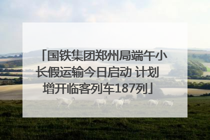 国铁集团郑州局端午小长假运输今日启动 计划增开临客列车187列