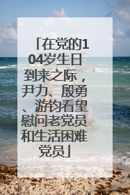 在党的104岁生日到来之际，尹力、殷勇、游钧看望慰问老党员和生活困难党员