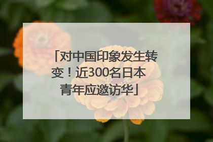 对中国印象发生转变！近300名日本青年应邀访华
