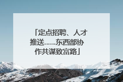 定点招聘、人才推送……东西部协作共谋致富路