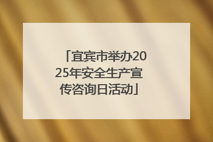 宜宾市举办2025年安全生产宣传咨询日活动