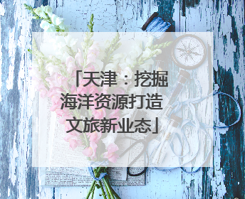 天津：挖掘海洋资源打造文旅新业态
