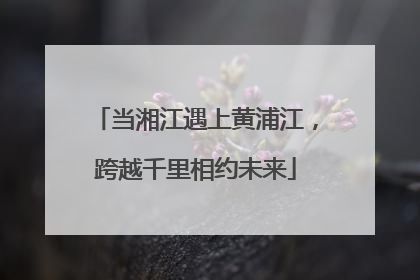 当湘江遇上黄浦江，跨越千里相约未来