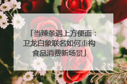 当辣条遇上方便面：卫龙白象联名如何重构食品消费新场景