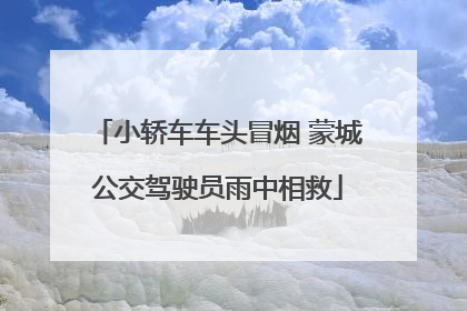 小轿车车头冒烟 蒙城公交驾驶员雨中相救