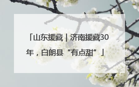 山东援藏｜济南援藏30年，白朗县“有点甜”