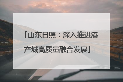 山东日照：深入推进港产城高质量融合发展
