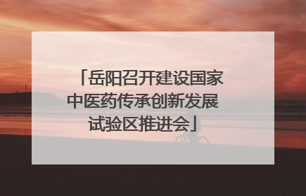 岳阳召开建设国家中医药传承创新发展试验区推进会