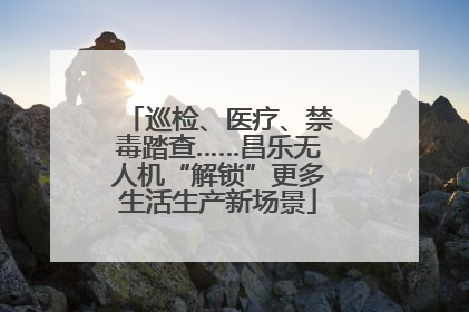 巡检、医疗、禁毒踏查……昌乐无人机“解锁”更多生活生产新场景
