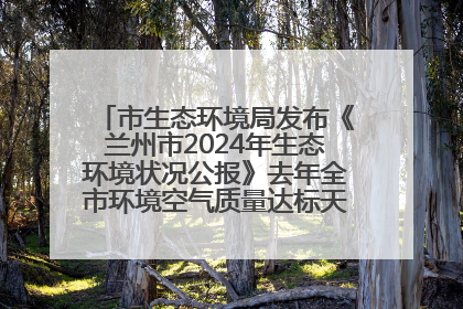 市生态环境局发布《兰州市2024年生态环境状况公报》去年全市环境空气质量达标天数301天