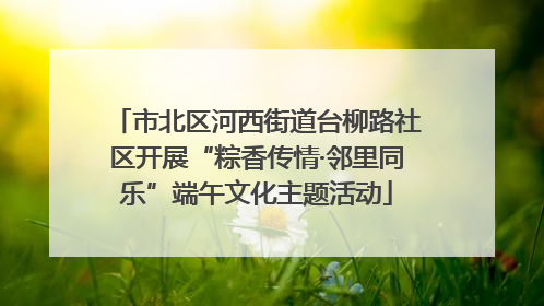 市北区河西街道台柳路社区开展“粽香传情·邻里同乐”端午文化主题活动