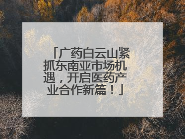 广药白云山紧抓东南亚市场机遇，开启医药产业合作新篇！
