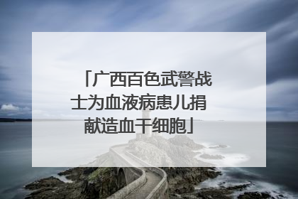 广西百色武警战士为血液病患儿捐献造血干细胞