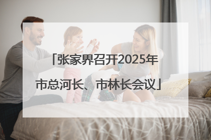 张家界召开2025年市总河长、市林长会议