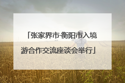 张家界市·衡阳市入境游合作交流座谈会举行