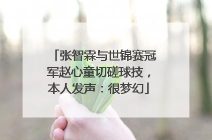 张智霖与世锦赛冠军赵心童切磋球技，本人发声：很梦幻