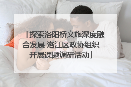 探索洛阳桥文旅深度融合发展 洛江区政协组织开展课题调研活动