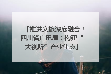 推进文旅深度融合！四川省广电局：构建“大视听”产业生态