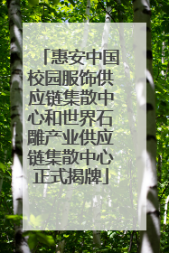惠安中国校园服饰供应链集散中心和世界石雕产业供应链集散中心正式揭牌