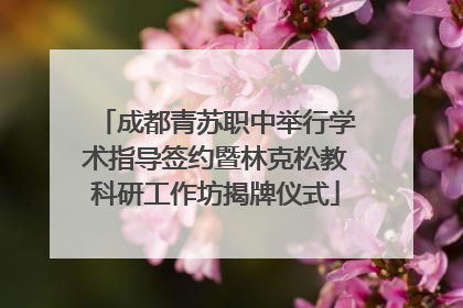 成都青苏职中举行学术指导签约暨林克松教科研工作坊揭牌仪式