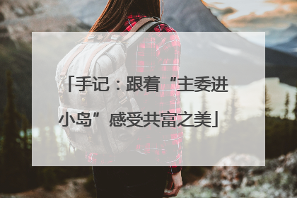 手记：跟着“主委进小岛”感受共富之美