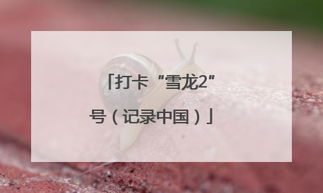 打卡“雪龙2”号（记录中国）