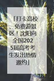 打卡高校、免费游景区！沈阳向全国2025届高考考生发出热情邀约