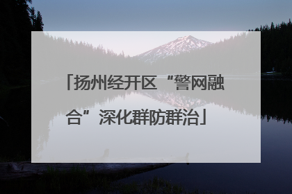 扬州经开区“警网融合”深化群防群治