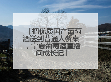 把优质国产葡萄酒送到普通人餐桌，宁夏葡萄酒直播间成长记