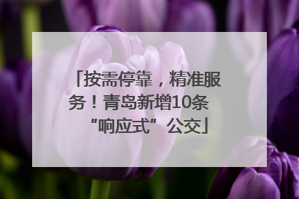 按需停靠，精准服务！青岛新增10条“响应式”公交
