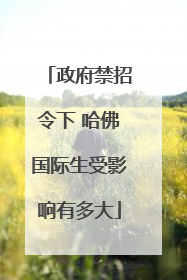 政府禁招令下 哈佛国际生受影响有多大