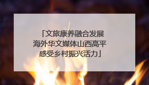 文旅康养融合发展 海外华文媒体山西高平感受乡村振兴活力