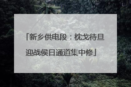 新乡供电段：枕戈待旦迎战侯日通道集中修