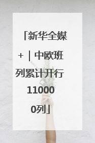 新华全媒+｜中欧班列累计开行110000列