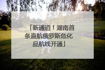 新通道！湖南首条直航俄罗斯危化品航线开通