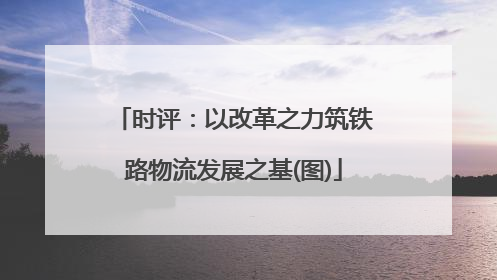 时评：以改革之力筑铁路物流发展之基(图)