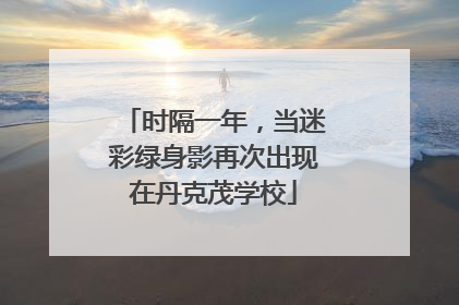 时隔一年，当迷彩绿身影再次出现在丹克茂学校