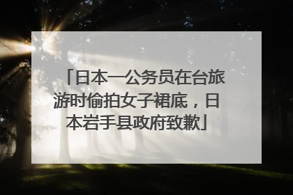 日本一公务员在台旅游时偷拍女子裙底，日本岩手县政府致歉