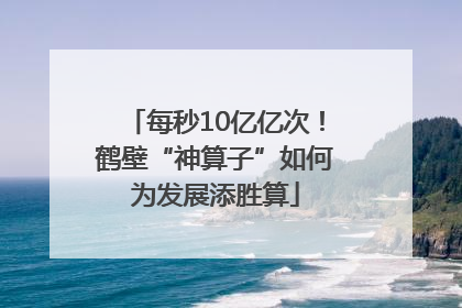 每秒10亿亿次！鹤壁“神算子”如何为发展添胜算