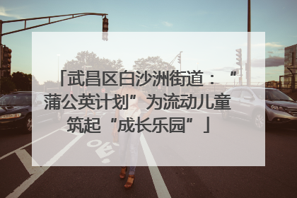 武昌区白沙洲街道：“蒲公英计划”为流动儿童筑起“成长乐园”