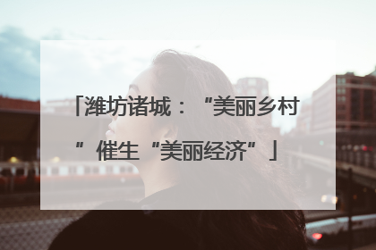 潍坊诸城：“美丽乡村”催生“美丽经济”